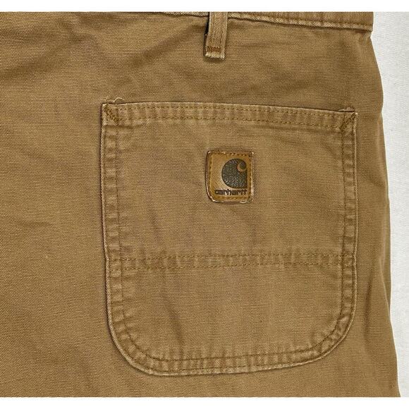 Carhartt B203 BUC (Buckskin) Brown Canvas Cargo Work Shorts Size 40 Mens - Picture 5 of 7